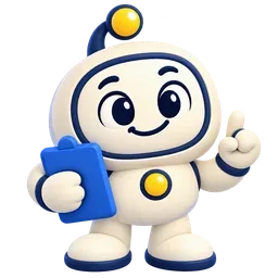 Judd, a friendly round robot holding a clipboard